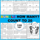 How many? spring bundle Numbers 1 to 20 counting Printable