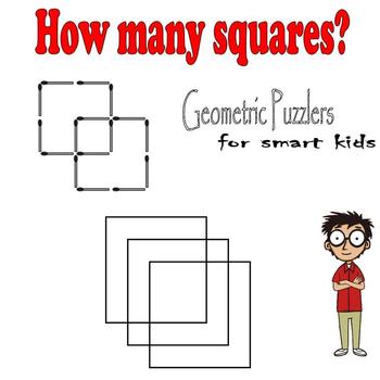 Preview of How many squares? Geometric Puzzles - Critical Thinking & Problem Solving