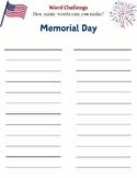 How many words can you make from "Memorial Day"?