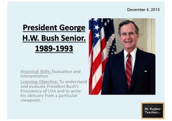 Preview of How successful was George Bush Snr. as President - Powerpoint and handout