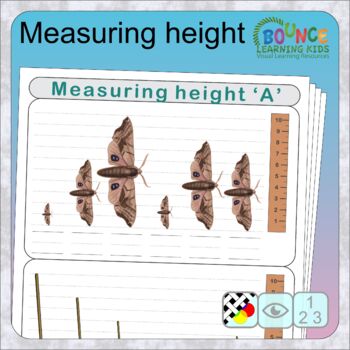 Preview of Measuring height (measure the height using the ruler distance learning)