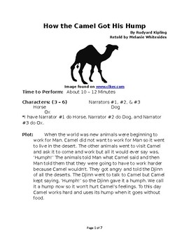 Preview of How the Camel Got His Hump - Just So Reader's Theater for Small Groups