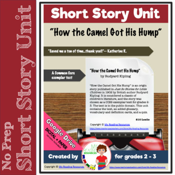 Preview of Short Story Unit: How the Camel Got His Hump (Print + DIGITAL)