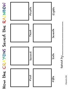 How the Crayons Saved the Rainbow Sequencing Activity by Speechy KMS