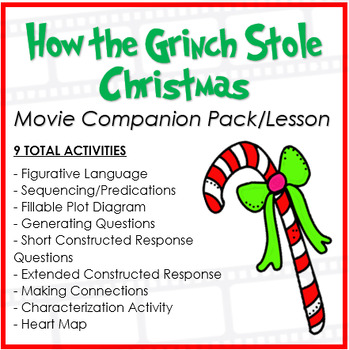 Preview of How the Grinch Stole Christmas Movie Companion Pack/ Lesson Plan