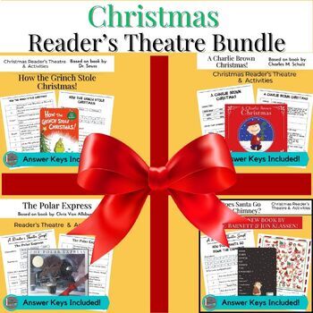 Preview of Christmas Reader's Theatre Bundle: Grinch, Charlie Brown, Polar Express +1more