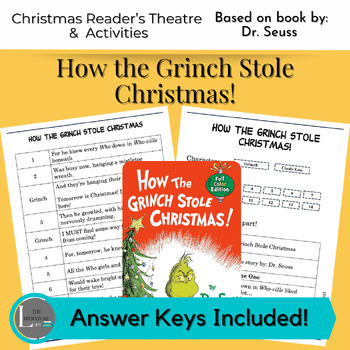 Preview of How the Grinch Stole Christmas Reader's Theatre Activity
