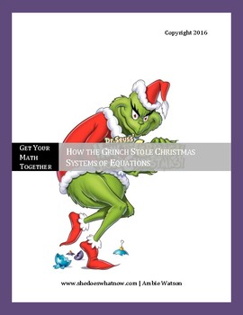 Preview of How the Grinch Stole Christmas Systems of Equations