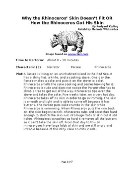 Preview of How the Rhino Got His Skin - Just So Reader's Theater for Small Groups