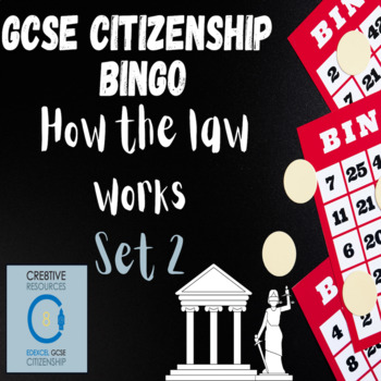 Preview of How the law works Citizenship Bingo Cards ( Set 2 of 2)