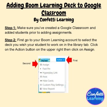 How to Add Boom Learning Deck to Google Classroom by Confetti Learning