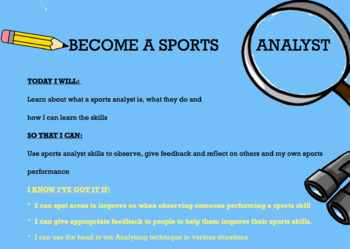 Preview of How to Analyse! (Using sports analysis techniques)