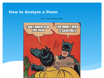 Preview of How to Analyze a Poem (The Close Reading Way)