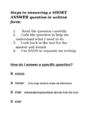 How to Answer Specific Questions (Close Reading Questions)