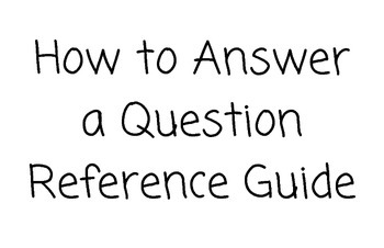 Preview of How to Answer WH- Questions Reference Book