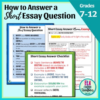 how to answer a short essay question