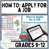 How to: Apply for a Job Boom Cards for Grades 9-12, SPED a