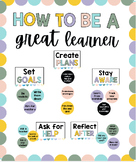 How to Be A Great Learner | Bulletin Board | Classroom Decor