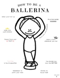 How to Be a Ballerina Coloring Page