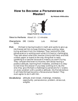 Preview of How to Become a Perseverance Master! - Small Group Reader's Theater