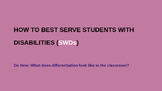 How to Best Serve Students with Disabilities