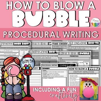 Preview of How to Blow a Bubble | Writing Procedural Text | Digital + Print | Craftivity