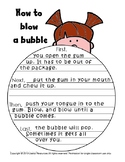 How to Blow a Bubble Writing