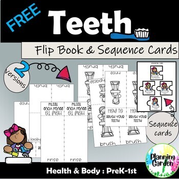 Preview of How to Brush My Teeth FLIP BOOK | Procedure {Dental Health, Teeth, How to} FREE