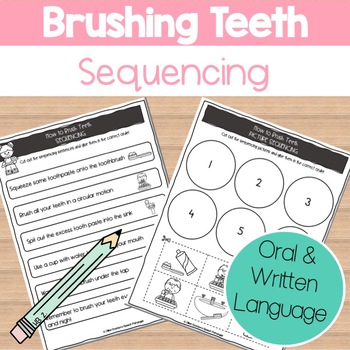 Preview of How to Brush Teeth: Oral Language Sequencing and Procedural Writing
