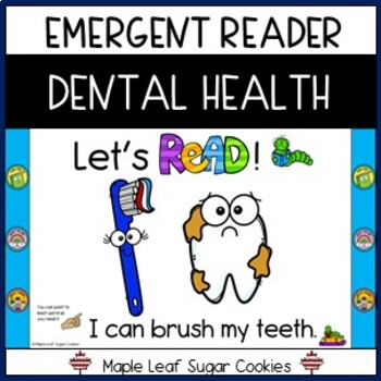 Preview of HOW TO BRUSH YOUR TEETH EMERGENT READER* DIGITAL VERSION!!! Dental Health Month