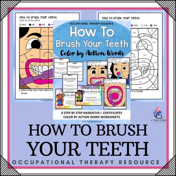Preview of HOW TO BRUSH YOUR TEETH - Toothbrushing Dental Oral Hygiene - Color by Action