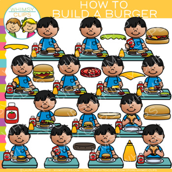 Preview of How to Build a Burger Sequencing Clip Art