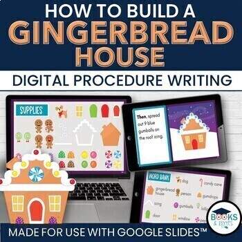 Preview of How to Build a Gingerbread House - Digital Procedural Writing Prompt Template