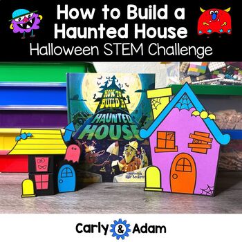 Preview of How to Build a Haunted House Halloween READ ALOUD STEM™ Activity - 3D Shapes