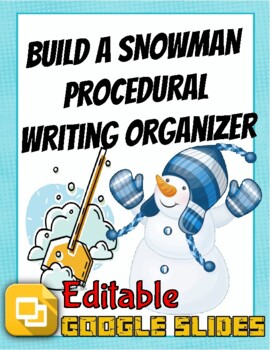 Preview of How to Build a Snowman: Procedural Writing Organizers (Editable in Google Slides