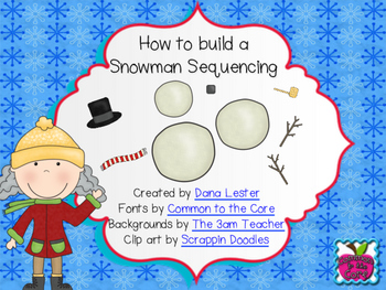 Preview of How to Build a Snowman Sequencing- FREE!