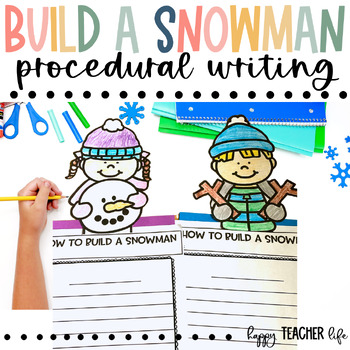 Preview of How to Build a Snowman Winter Informative Procedural Writing Craft