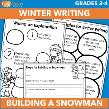 How to Build a Snowman Writing & Art Activity by Christine Statzel