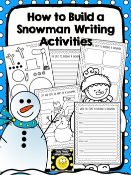 Preview of How to Build a Snowman Writing Activties