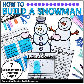 Preview of How to Build a Snowman Writing Craft, January Winter Procedural Writing
