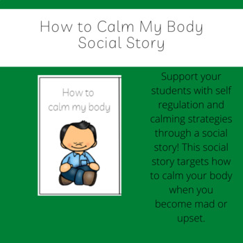Preview of How to Calm My Body Social Story - Includes Strategies!