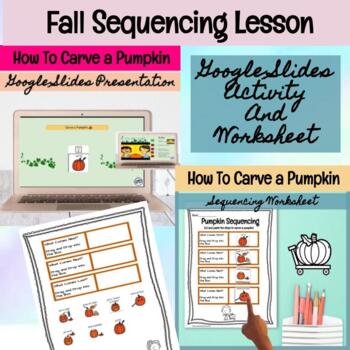 Preview of How to Carve A Pumpkin Sequencing Activity for Fall or Halloween