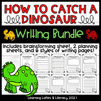 Preview of How to Catch A Dinosaur Writing Activity How To Informational Fun - Bundle