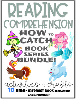 Preview of How to Catch Book Series Task Cards Bundle! Escape Room Spring Digital Resources