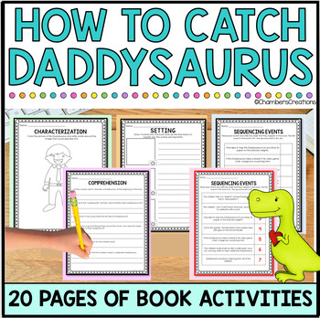 Preview of How to Catch a Daddysaurus Book Companion Summer Activities for Father's Day