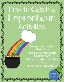 Preview of How to Catch a Leprechaun Activities and Writing Pages