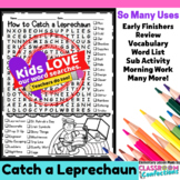 How to Catch a Leprechaun Word Search Activity : Leprechaun Trap
