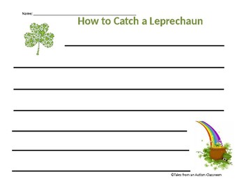 Preview of How to Catch a Leprechaun Writing Template