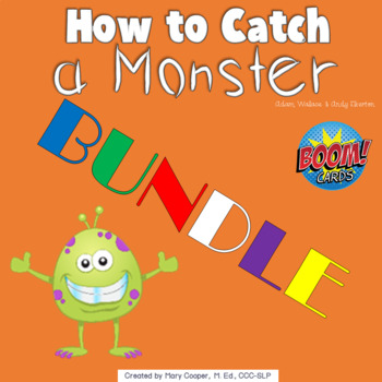 Preview of How to Catch a Monster Complete Book Companion for Speech Therapy for BOOM Cards