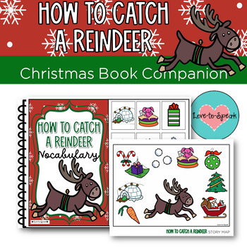Preview of How to Catch a Reindeer Christmas Speech Therapy Book Companion